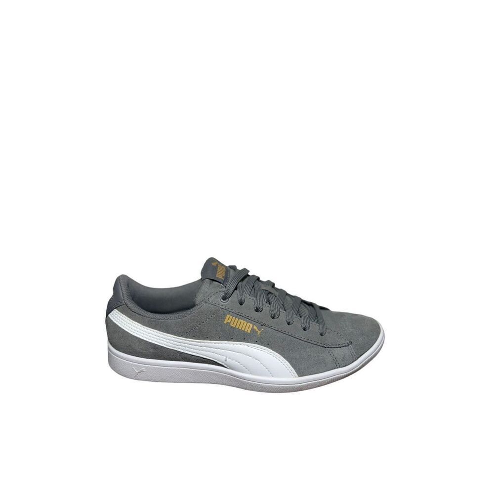 Puma womens Grey Suede Sneakers with White size 8